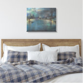 Venetian Nocturne (door Glenn Cooper Henshaw) Canvas Afdruk (Insitu (Slaapkamer))
