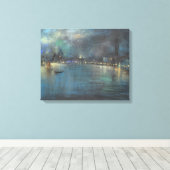 Venetian Nocturne (door Glenn Cooper Henshaw) Canvas Afdruk (Insitu (Houten vloer))