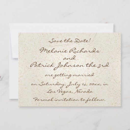 Venetian Save the Date Kaart (Achterkant)