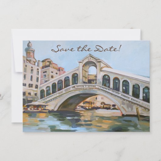 Venetian Save the Date Kaart (Voorkant)