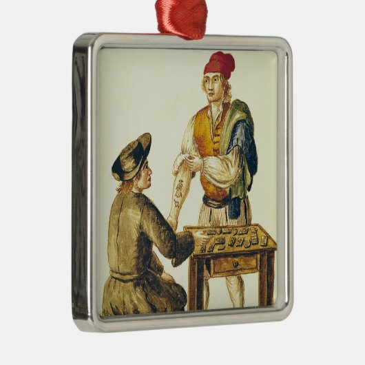 Venetian Tattooer Metalen Ornament (Rechts)