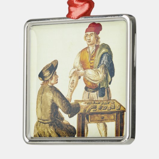 Venetian Tattooer Metalen Ornament (Links)