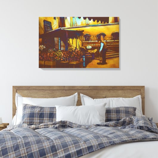Venetian Venditore Canvas Afdruk (Insitu (Slaapkamer))