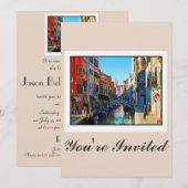 Venetië Alley met Love Quote Kaart (Voorkant / Achterkant)