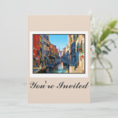 Venetië Alley met Love Quote Kaart (Staand voorkant)