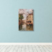 Venetië Antonio Leto Venetian Canal Canvas Afdruk (Insitu (Houten vloer))