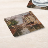  Venetië Antonio Leto Venetian Canal Kartonnen Onderzetters (Schuin)