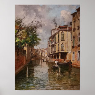  Venetië Antonio Leto Venetian Canal Poster