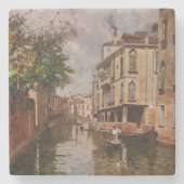  Venetië Antonio Leto Venetian Canal Stenen Onderzetter (Voorkant)