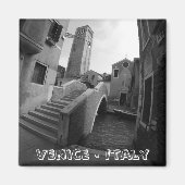 Venetië Architectuur - BW Art (Fridge Magnet) Magneet (Voorkant)