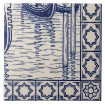 Venetië Azulejo Muurschildering Tegel 6 van 6 Rech