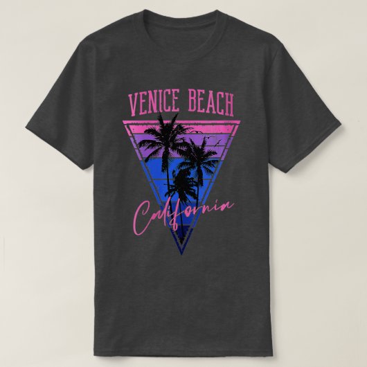  Venetië Beach California, verergerd T-shirt (Design voorkant)
