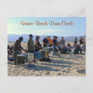 Venetië Beach Drum Circle Briefkaart! Briefkaart