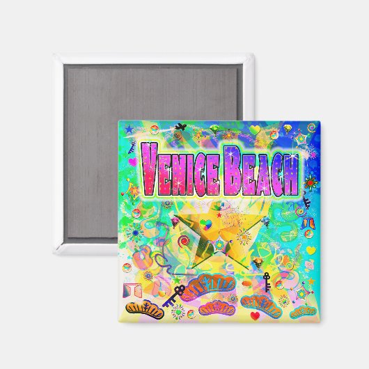 Venetië Beach Epoch uur magneet (Voorkant / Achterkant)