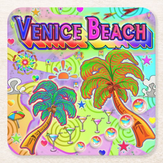 Venetië Beach Vacation Target Onderzetter (Voorkant)