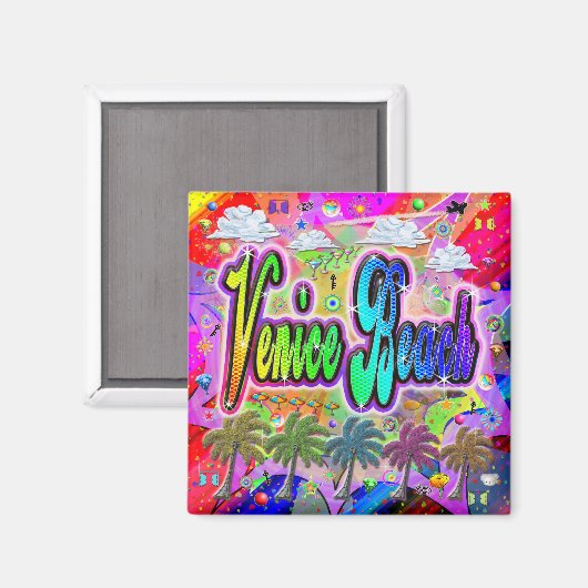 Venetië Beach Vista Express Magneet (Voorkant / Achterkant)