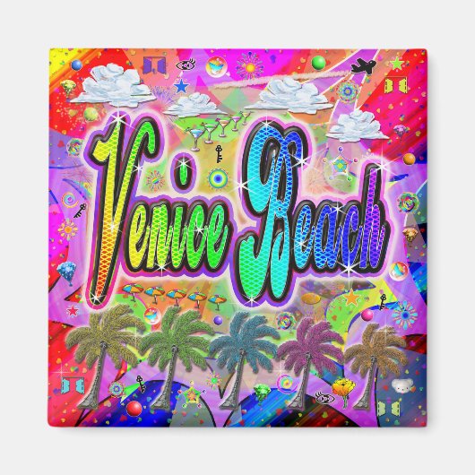 Venetië Beach Vista Express Magneet (Voorkant)