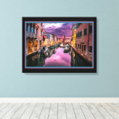 Venetië bij Nacht Canvasprint Canvas Afdruk (Insitu (Houten vloer))