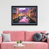 Venetië bij Nacht Canvasprint Canvas Afdruk (Insitu (Woonkamer))