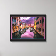 Venetië bij Nacht Canvasprint