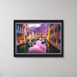 Venetië bij Nacht Canvasprint Canvas Afdruk