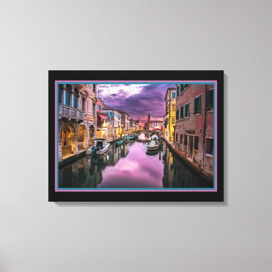 Venetië bij Nacht Canvasprint Canvas Afdruk (Voorkant)