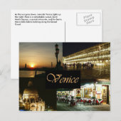 Venetië bij nacht feestdagenkaart (Voorkant / Achterkant)
