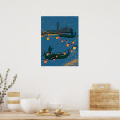 Venetië bij Nacht Poster (Keuken)