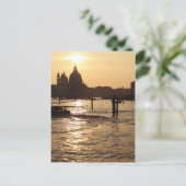 Venetië bij zonsondergang briefkaart (Staand voorkant)