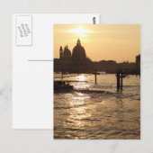 Venetië bij zonsondergang briefkaart (Voorkant / Achterkant)