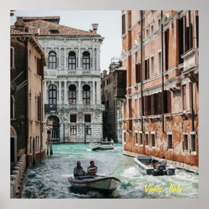 Venetië Boat Canal Poster