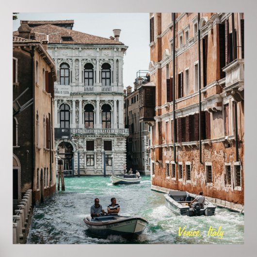 Venetië Boat Canal Poster (Voorkant)