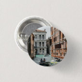 Venetië Boat Canal Ronde Button 3,2 Cm (Voorkant /achterkant)