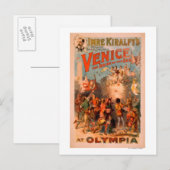 Venetië, Bride van het Zee in Olympia Ballet Briefkaart (Voorkant / Achterkant)