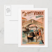 Venetië, Bride van het Zee in Olympia Gondolas 2 Briefkaart (Voorkant / Achterkant)