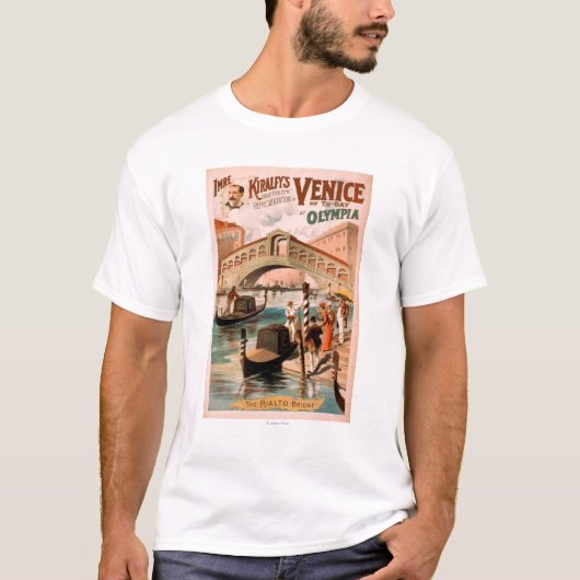 Venetië, Bride van het Zee in Olympia Gondolas 2 T-shirt (Voorkant)