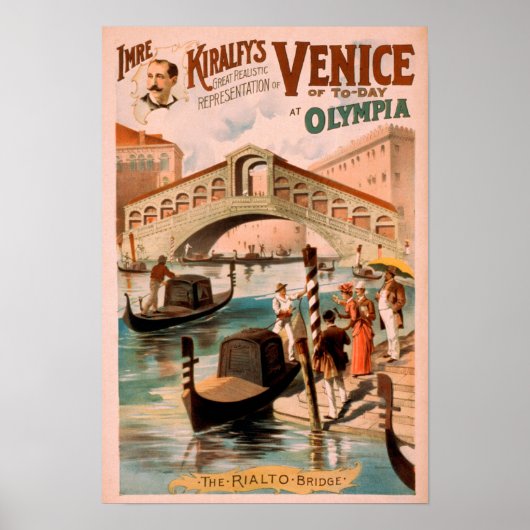 Venetië, Bride van het Zee in Olympia Gondolas 3 Poster (Voorkant)