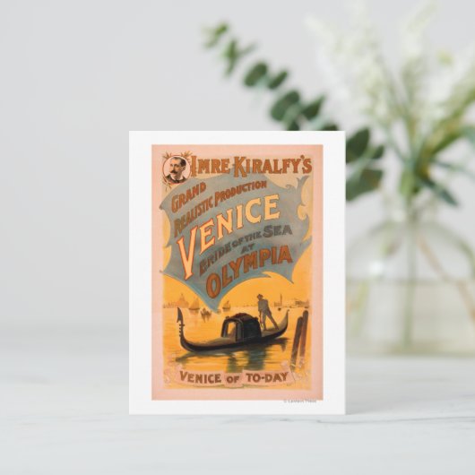 Venetië, Bride van het Zee in Olympia Gondolas Briefkaart (Staand voorkant)