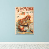 Venetië, Bride van het Zee in Olympia Gondolas Canvas Afdruk (Insitu (Houten vloer))