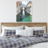 Venetië Bridge of Sighs uitzicht canvas print (Insitu (Slaapkamer))