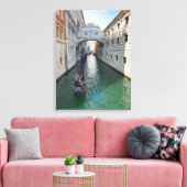 Venetië Bridge of Sighs uitzicht canvas print (Insitu (Woonkamer))