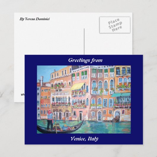 Venetië - Briefkaart Italië (Voorkant / Achterkant)