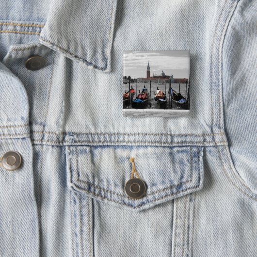 Venetië-Button Vierkante Button 5,1 Cm (In situ)