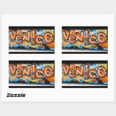 Venetië, California street art, graffiti, Rechthoekige Sticker (Vel)
