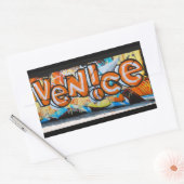 Venetië, California street art, graffiti, Rechthoekige Sticker (Envelop)