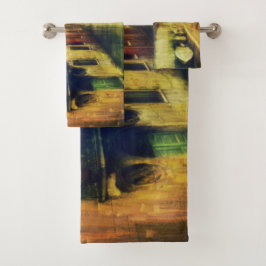 Venetië Canal Balkon Schilderij Bad Handdoek