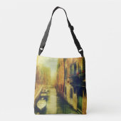 Venetië Canal Balkon Schilderij Crossbody Tas (Achterkant)