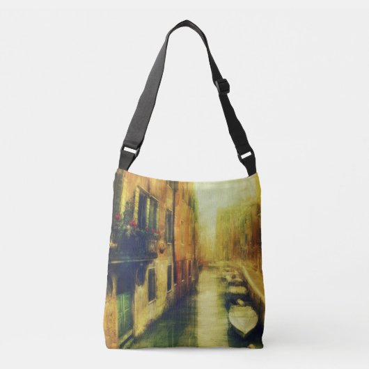 Venetië Canal Balkon Schilderij Crossbody Tas (Voorkant)