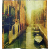 Venetië Canal Balkon Schilderij Douchegordijn (Voorkant)