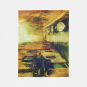 Venetië Canal Balkon Schilderij Fleece Deken (Voorkant)